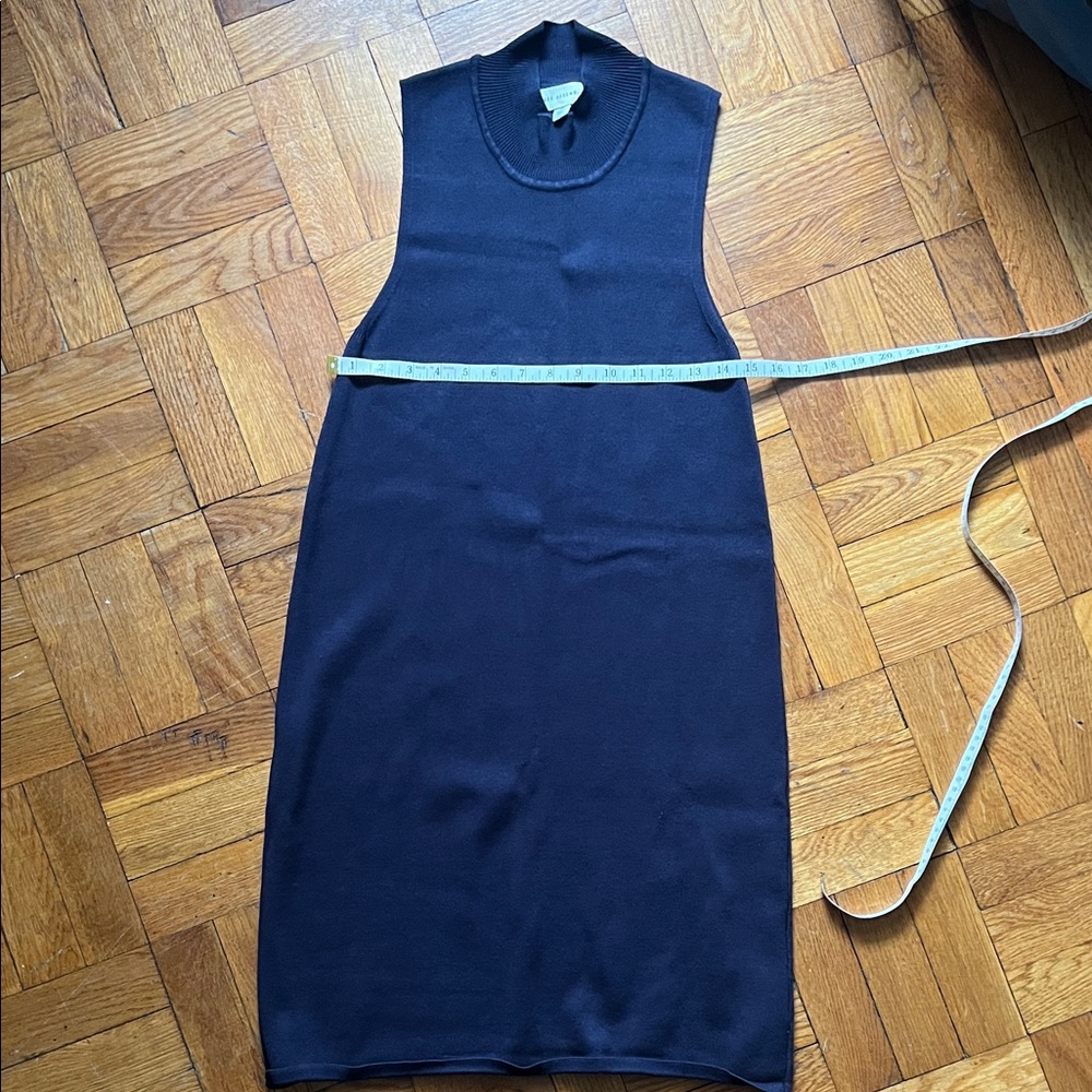 Sleeveless Midi Knit Dress in Navy